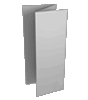 Hochglanz-UV-Lack Faltblatt, gefalzt auf 10,5 cm x 29,7 cm, 6-seiter (Zickzackfalz)
