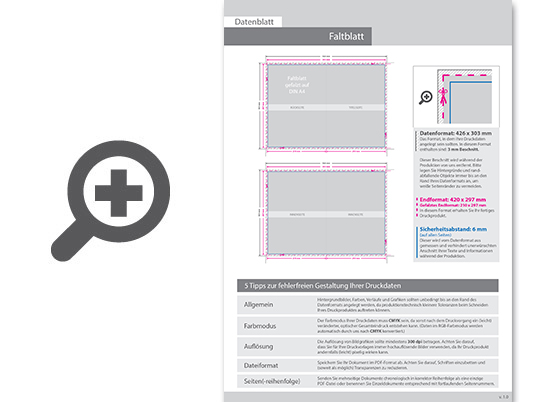 Product Bild faltblatt__gefalzt_auf_din_a4__4-seiter__beidseitig_bedruckt_(4_4_farbig_+_2_sonderfarben_hks)