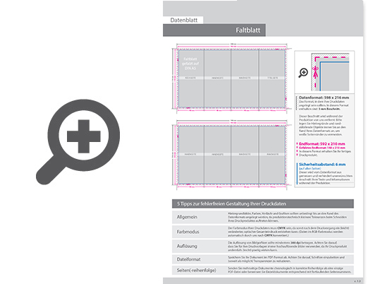 Product Bild hochglanz-uv-lack_faltblatt__gefalzt_auf_din_a5__vertikaler_zickzackfalz__8-seitig