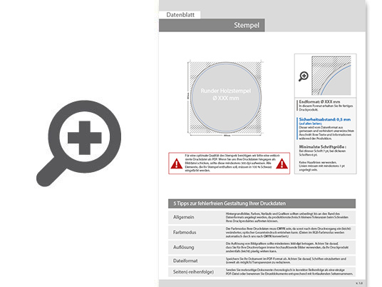 Product Bild runder_holzstempel_mit_schwarzem_stempelkissen
