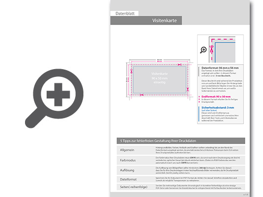Product Bild visitenkarten_quer_5_0_farbig_90_x_50_mm_mit_einseitigem_vollfl__chigem_uv-lack___einseitig_bedruckt_(cmyk_4-farbig_+_1_pantone-sonderfarbe)